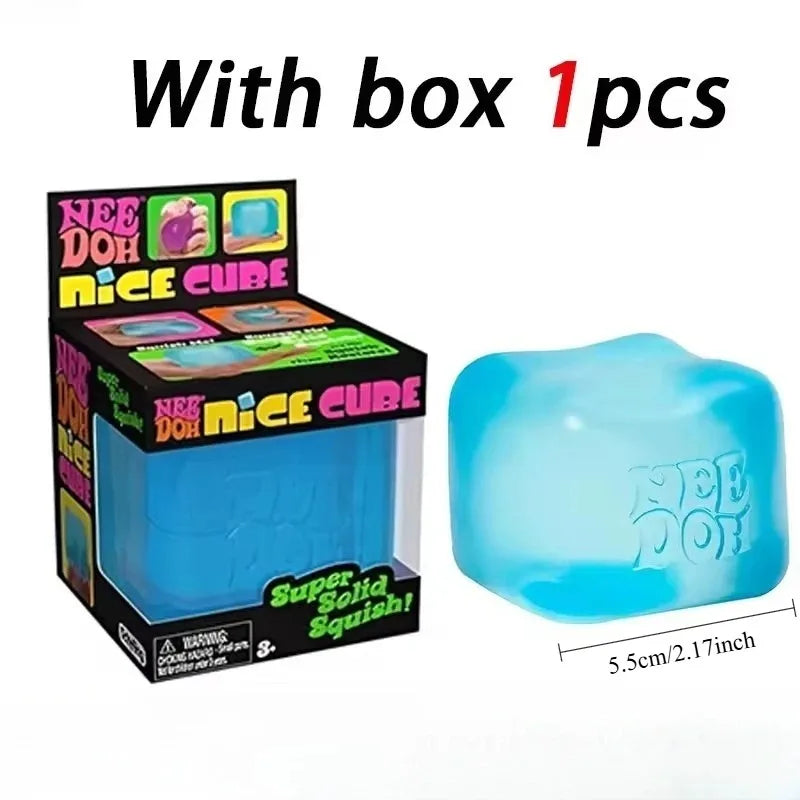 Trending Nee Doh Jellyfish & Cube Squish Toy, Soft Jelly Squeeze Stress Relief Fidget Toy, Sensory NeeDoh for Kids & Adults
