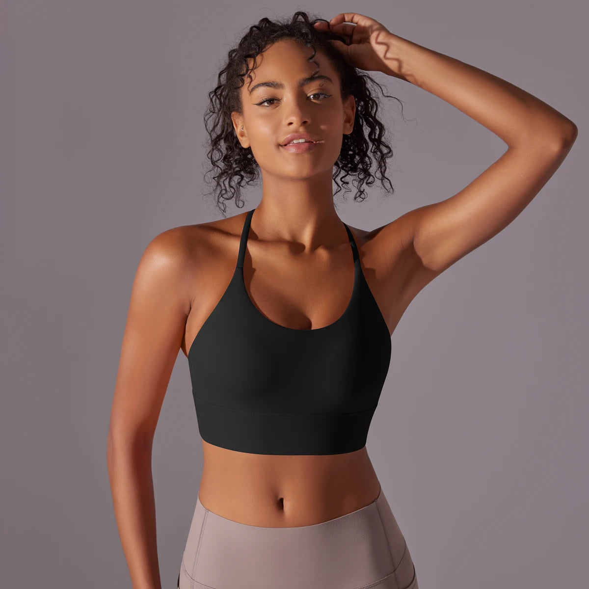 Sport Bra Soft Backless Sexy Women Fitness Bra Tights Yoga Vest High Strength Shockproof Gym Sports Top Push Up With Chest Pad