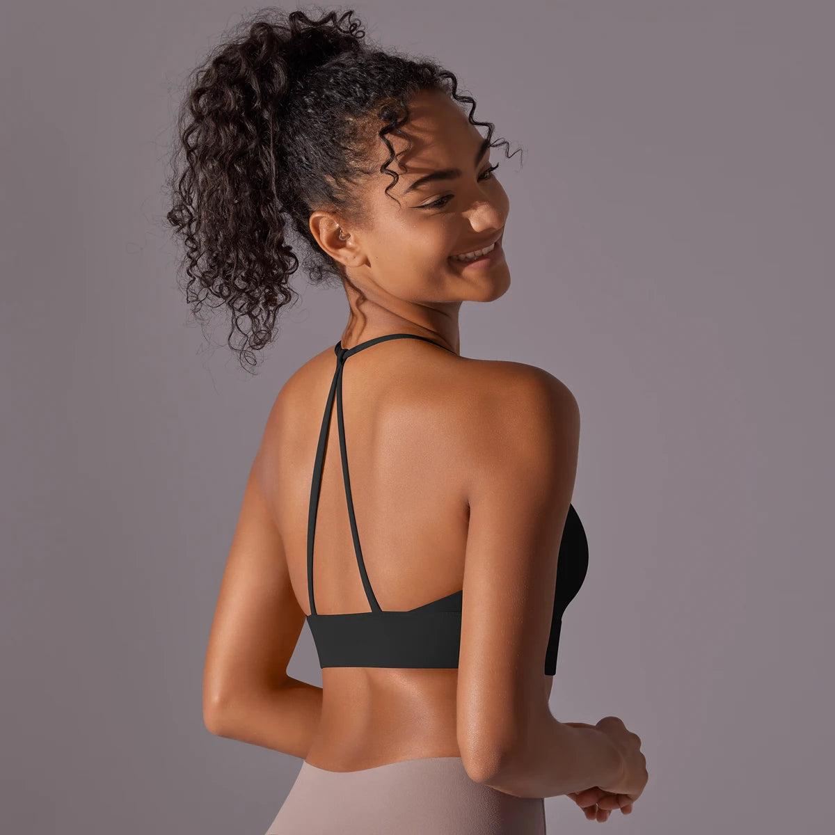 Sport Bra Soft Backless Sexy Women Fitness Bra Tights Yoga Vest High Strength Shockproof Gym Sports Top Push Up With Chest Pad