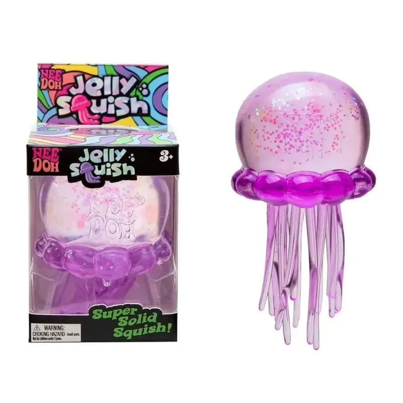 Trending Nee Doh Jellyfish & Cube Squish Toy, Soft Jelly Squeeze Stress Relief Fidget Toy, Sensory NeeDoh for Kids & Adults