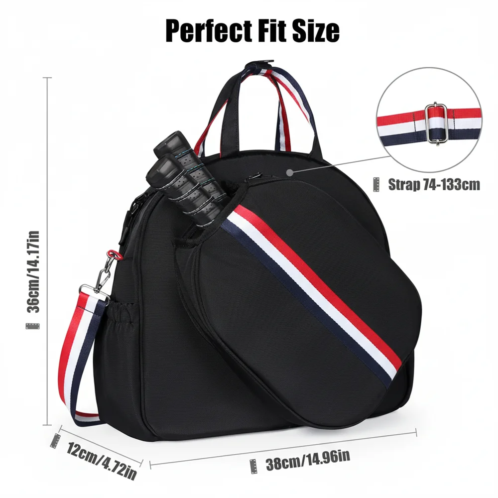 Multi-Sport Equipment Backpack Adjustable Paddle Bag for Pickleball Tennis & Racquetball Large Capacity Storage for Men & Women