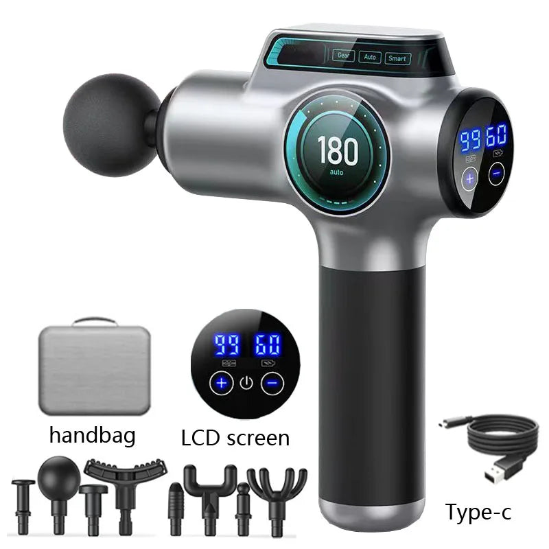 99 Level Massage Gun Fascia Deep Muscle Relax Body Neck Massager Electric Fitness Equipment Noise Reduction Male Female