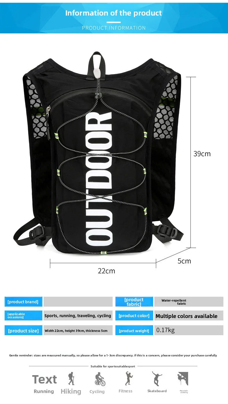 1PCS Running Hydration Vest Backpack,Lightweight Water Backpack,Hydration Backpack Running Vest for Hiking Biking for Women Men