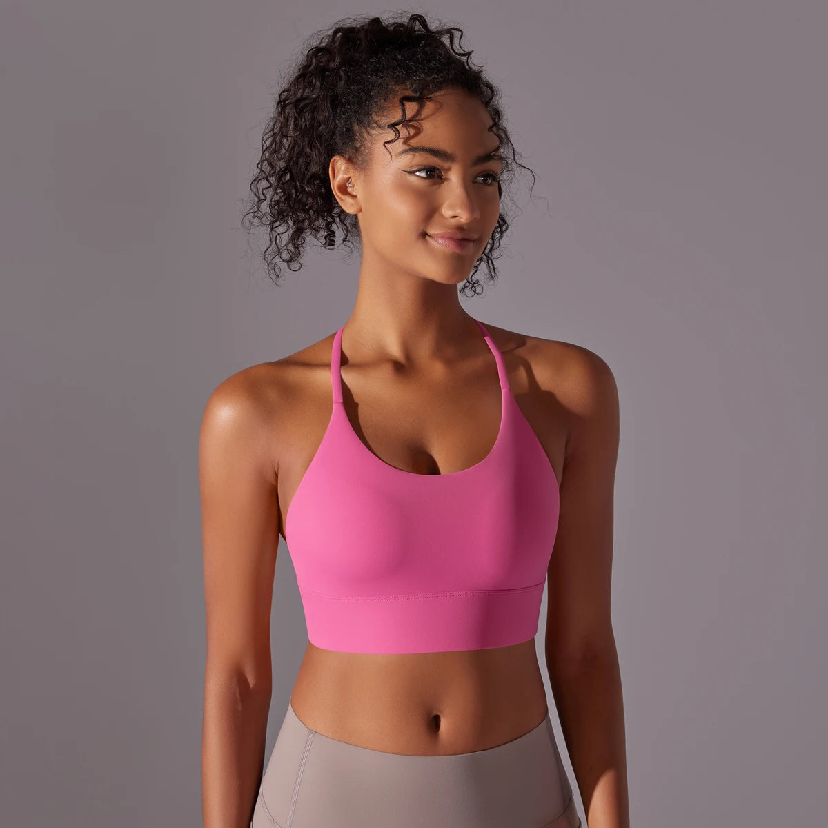 Sport Bra Soft Backless Sexy Women Fitness Bra Tights Yoga Vest High Strength Shockproof Gym Sports Top Push Up With Chest Pad