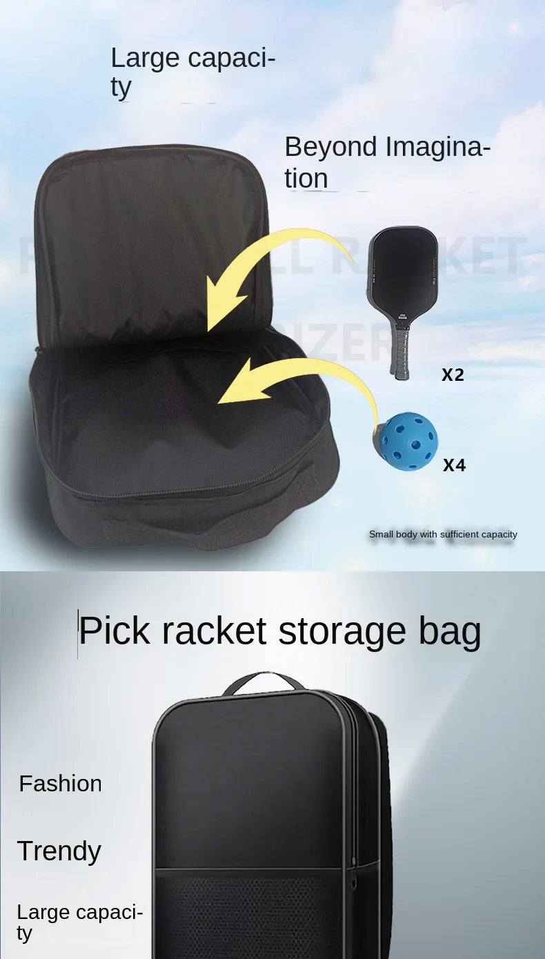 Pickleball Racket Bag Large Capacity Portable Handbag Storage Bag Women Men Outdoor Sports Professional Pickleball Bag