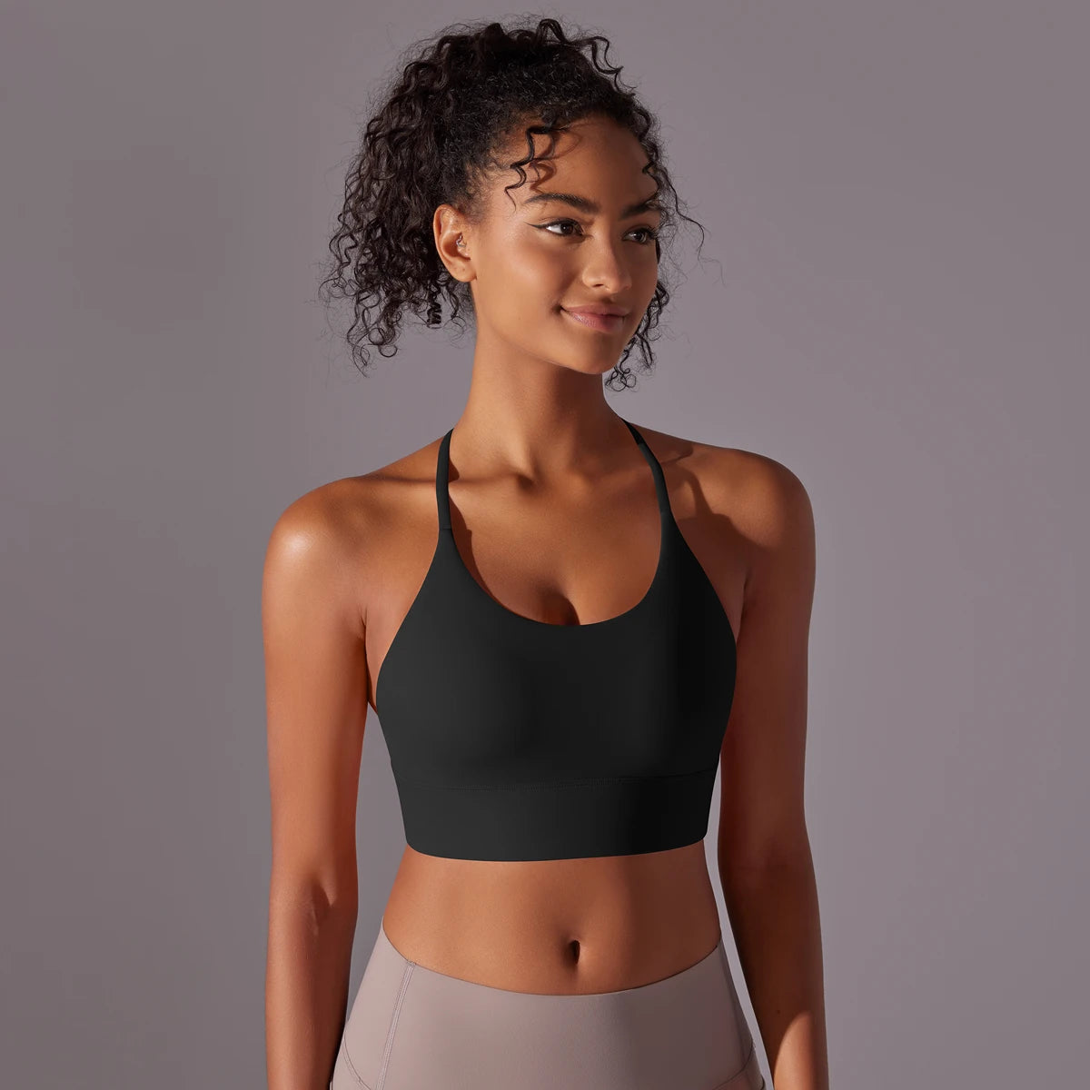 Sport Bra Soft Backless Sexy Women Fitness Bra Tights Yoga Vest High Strength Shockproof Gym Sports Top Push Up With Chest Pad