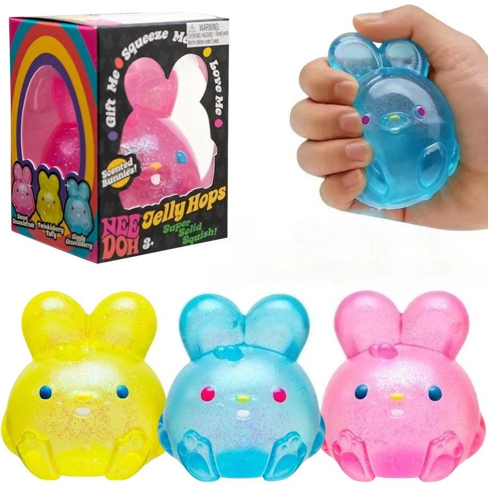 Trending Nee Doh Jellyfish & Cube Squish Toy, Soft Jelly Squeeze Stress Relief Fidget Toy, Sensory NeeDoh for Kids & Adults