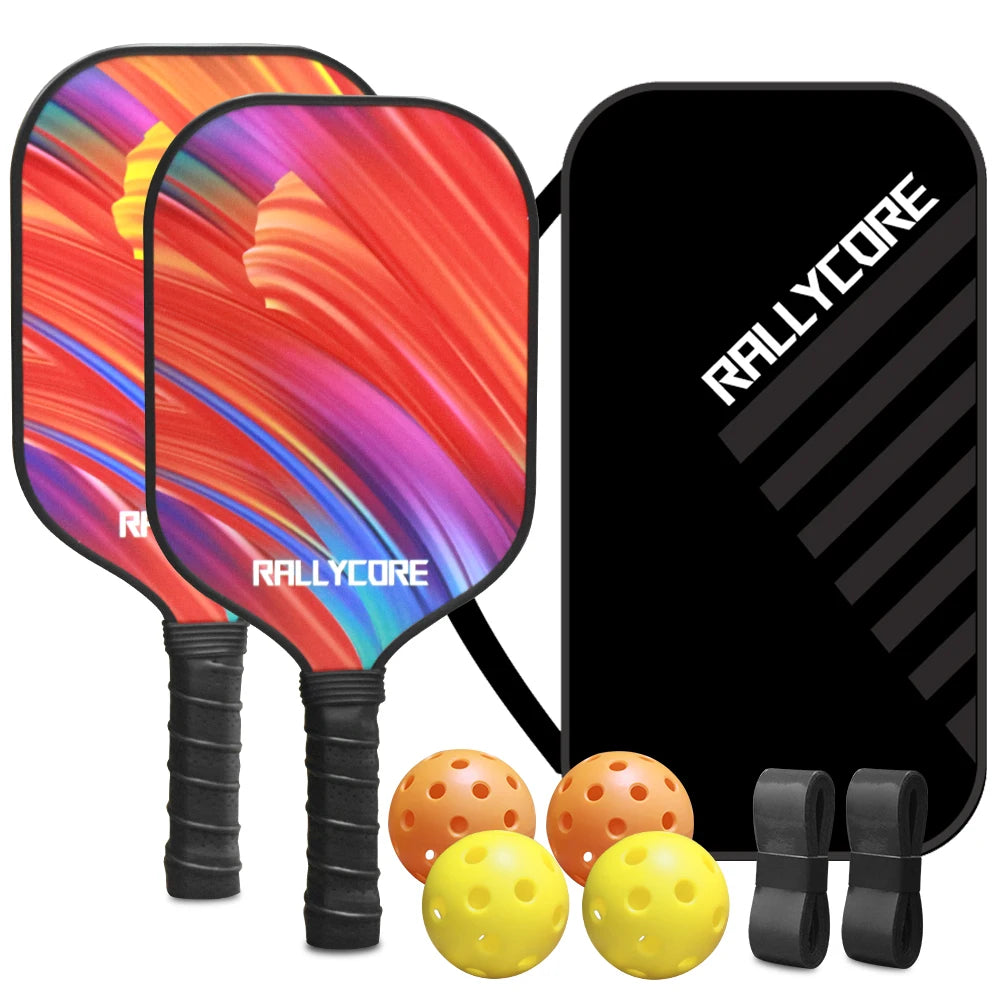 Pickleball Paddles Set USAPA Compliant Fiberglass Surface Enhanced Power with Pickleball Bag Best Gift for Beginners