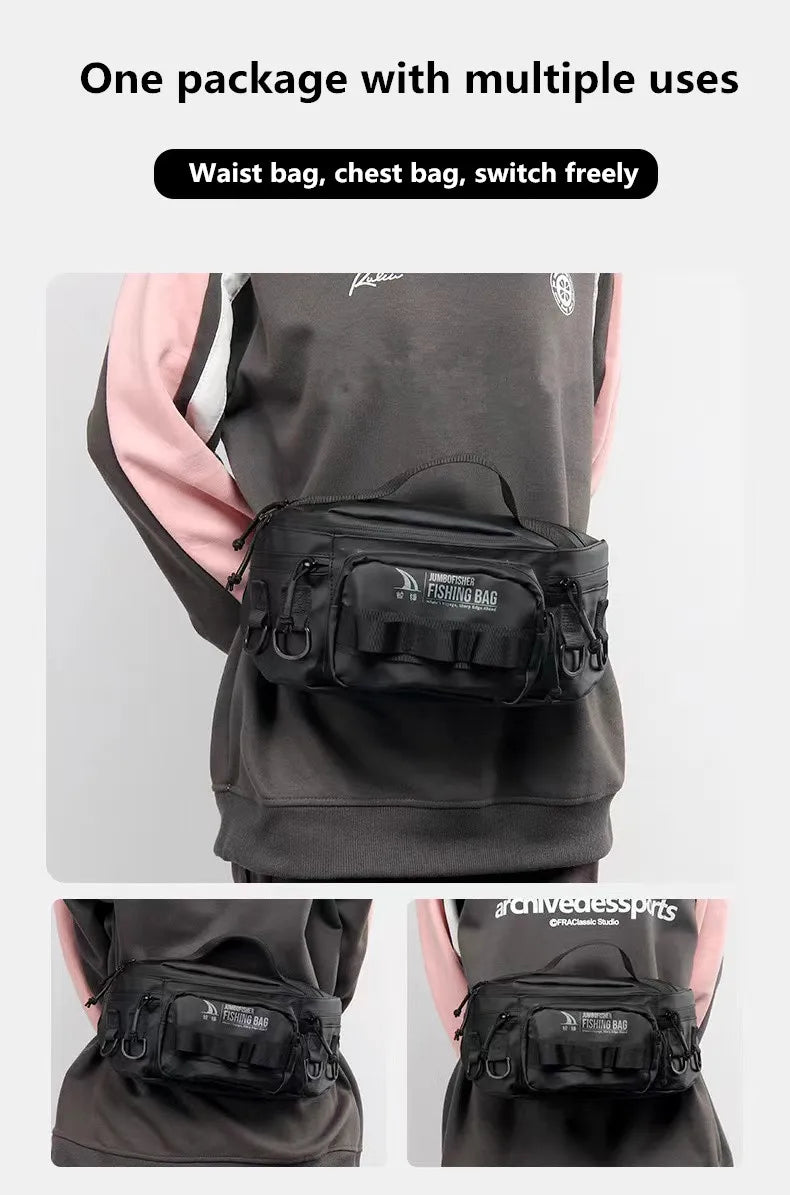 Fishing bag, fishing gear, backpack, lightweight tactical fishing gear box, multifunctional bag, outdoor fishing bag