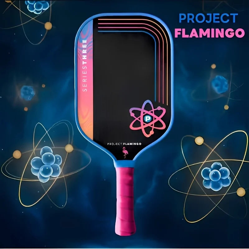 PROJECT PEACOCK Pickleball Paddle, T700 Carbon Fiber Textured Surface, Polymer Honeycomb Core 16MM, Balanced Power&Spin&Control