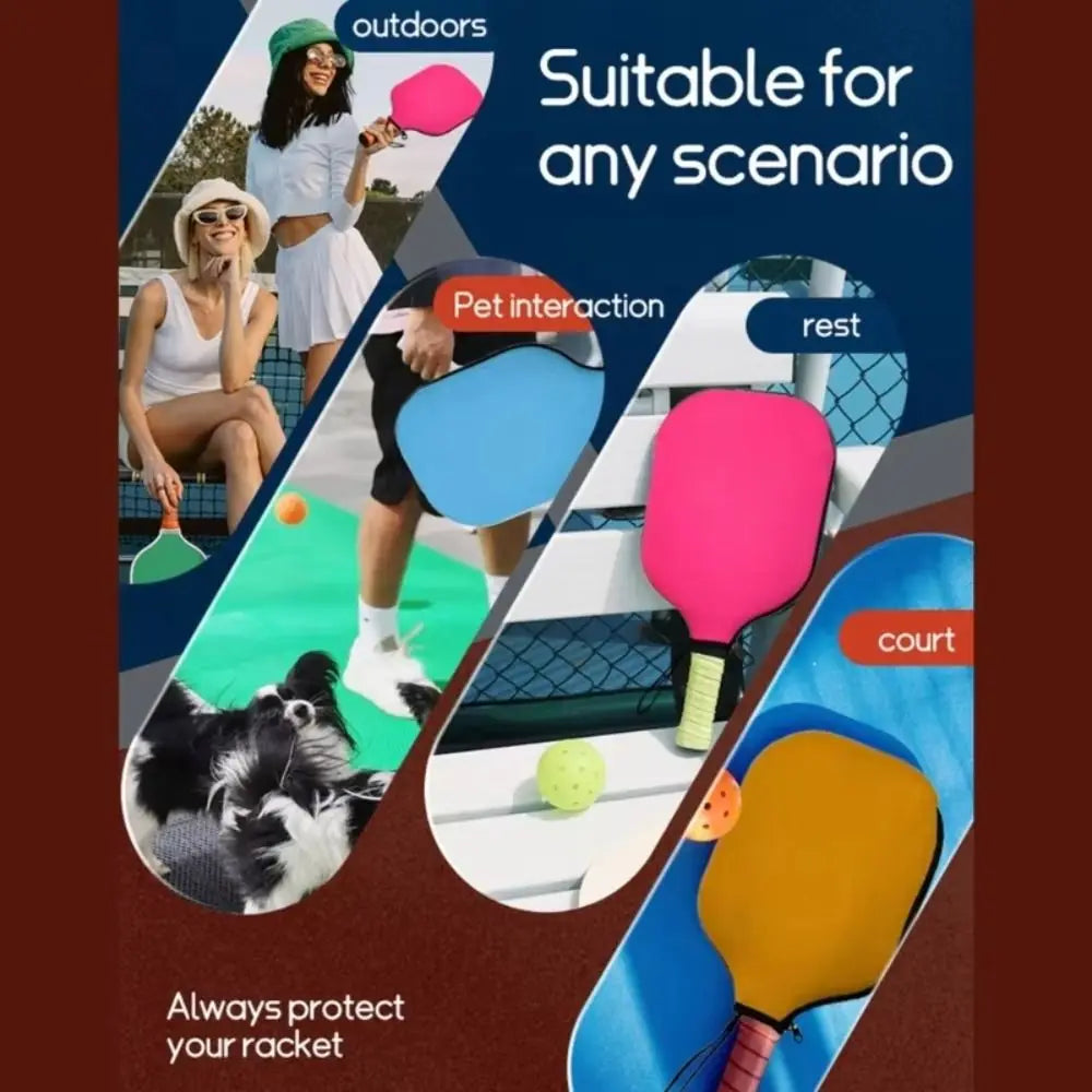 New Neoprene Pickleball Racket Sleeve Lightweight Pickleball Accessories Pickleball Paddle Cover Waterproof Protector Bag