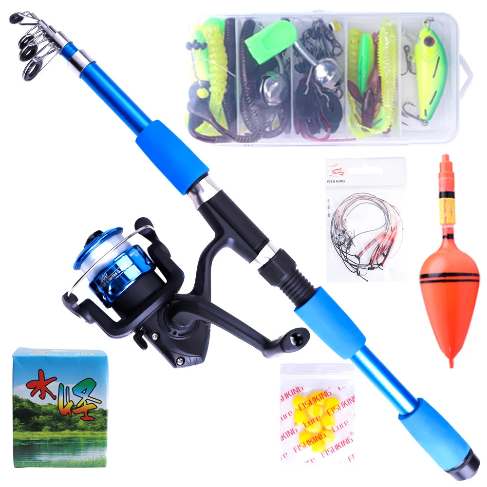 NGB 1.8/2.1m Telescopic Fishing Rod Reel Combo Full Kit Carbon Fiber Rod Pole Spinning Reel Fishing Bag Case Pesca Gear Set