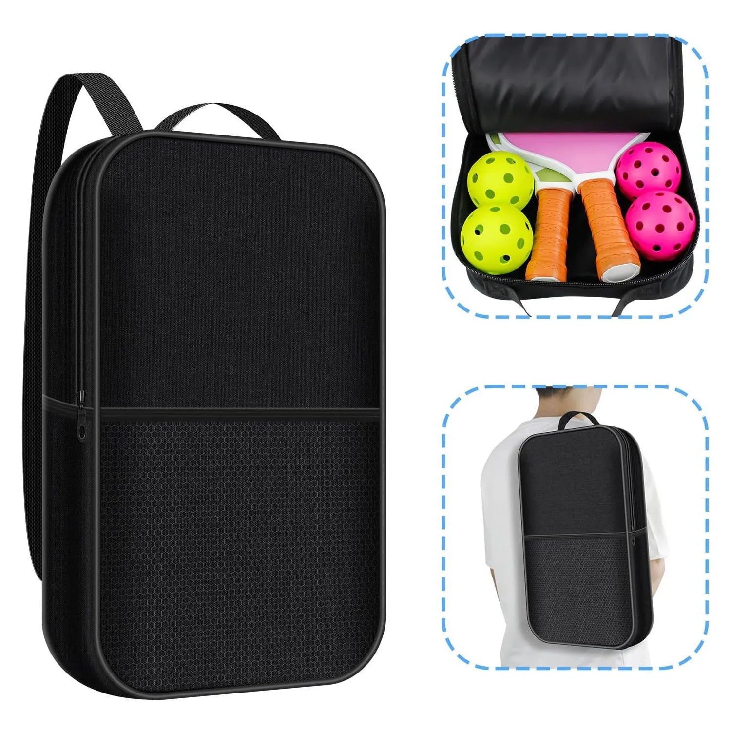 Pickleball Racket Bag Large Capacity Portable Handbag Storage Bag Women Men Outdoor Sports Professional Pickleball Bag