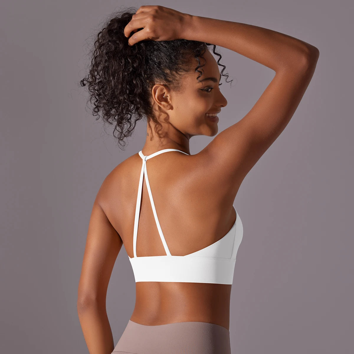 Sport Bra Soft Backless Sexy Women Fitness Bra Tights Yoga Vest High Strength Shockproof Gym Sports Top Push Up With Chest Pad
