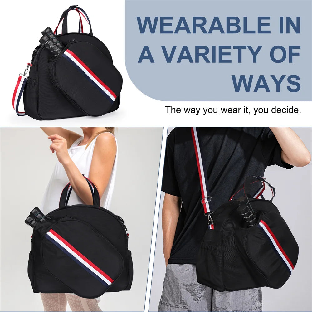 Multi-Sport Equipment Backpack Adjustable Paddle Bag for Pickleball Tennis & Racquetball Large Capacity Storage for Men & Women