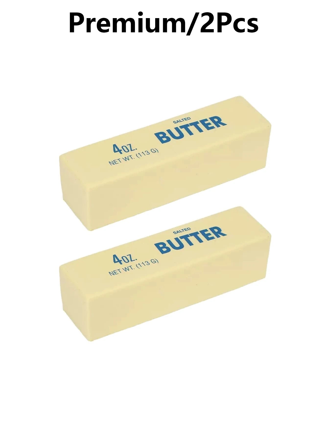 3-Piece/2-Piece/1-Piece Set of Ultra-Soft Butter-Shaped Slow-Rebound Sensory Toys, Sticky Butter Stick Squeeze Toys, Realistic Food Sensory Stress-Relief Toys, Party Favors - Strawberry and Butter Stick, 2 Types to Choose fro