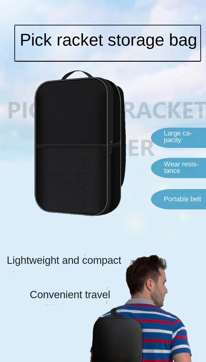Pickleball Racket Bag Large Capacity Portable Handbag Storage Bag Women Men Outdoor Sports Professional Pickleball Bag
