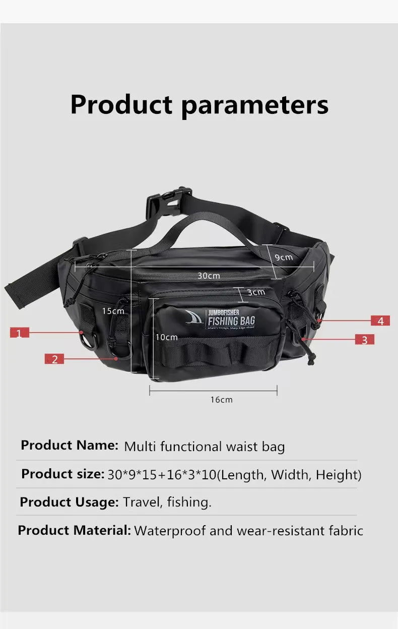 Fishing bag, fishing gear, backpack, lightweight tactical fishing gear box, multifunctional bag, outdoor fishing bag